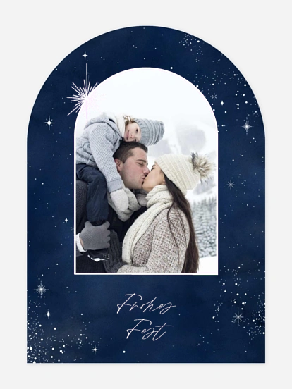 Weihnachtskarte Himmelsfunkeln