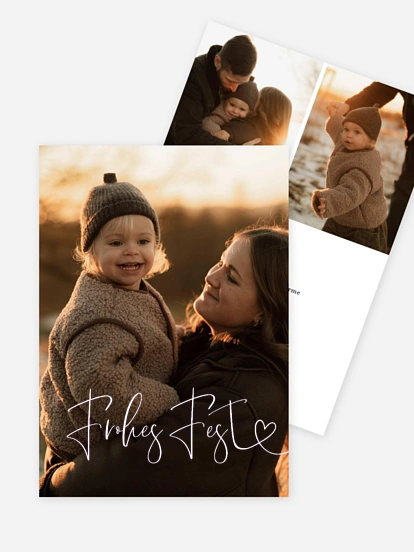 Weihnachtskarte Goldenes Neujahr