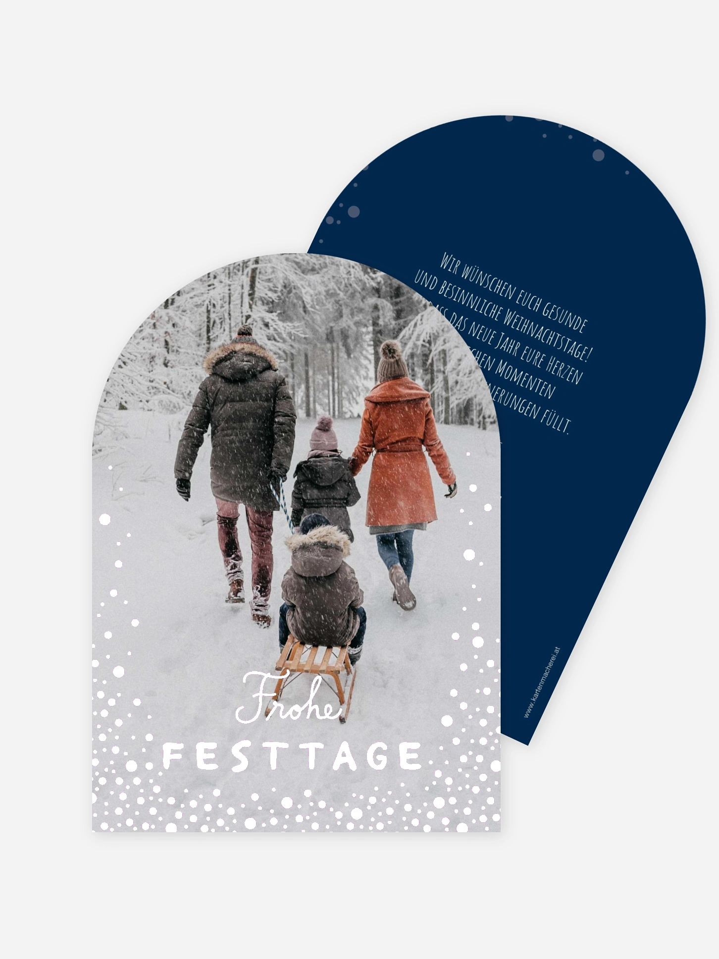 Weihnachtskarte Flockenmeer