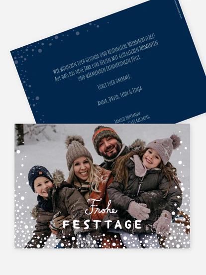 Weihnachtskarte Flockenmeer