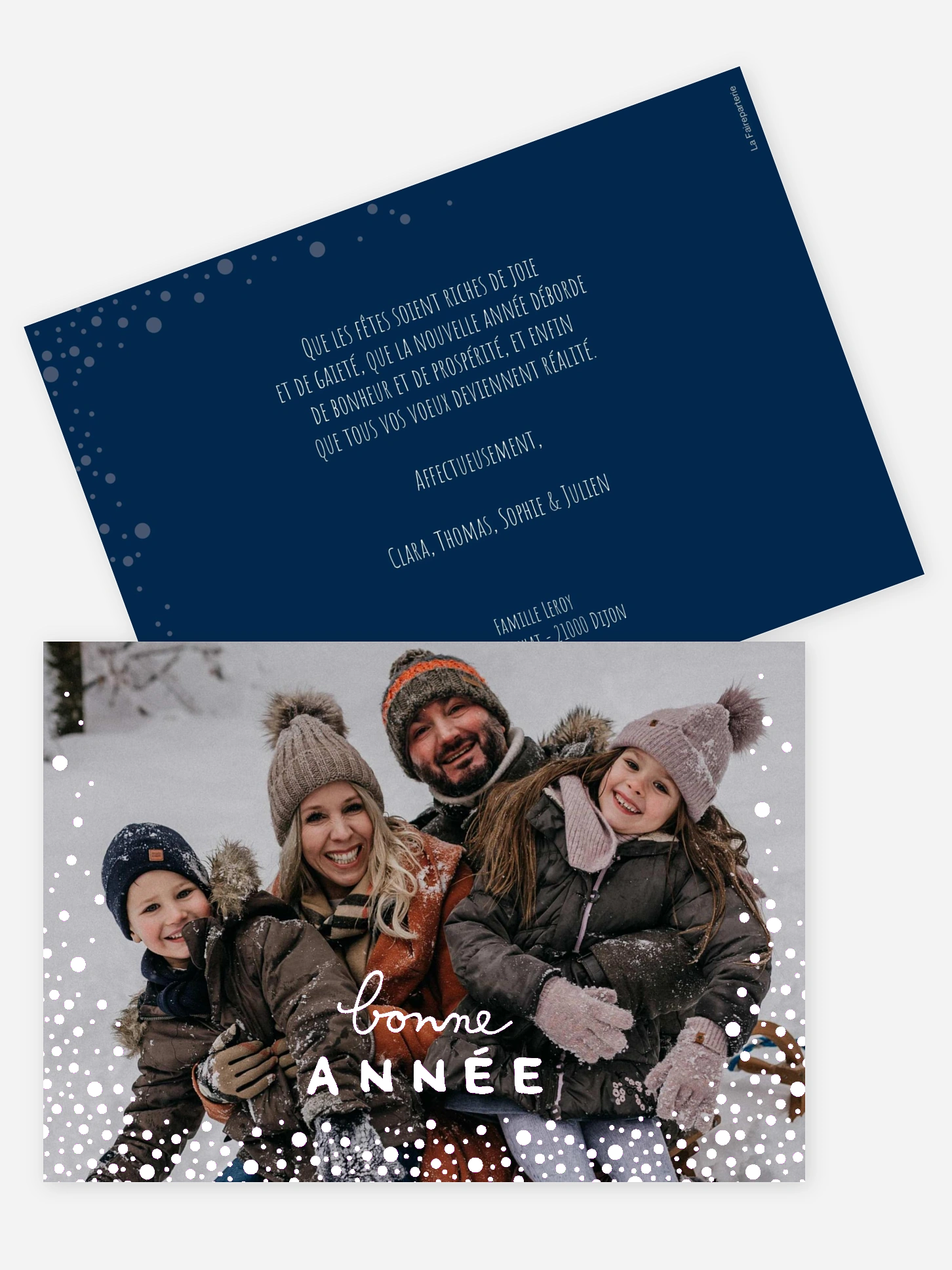 Carte de voeux Danse des flocons