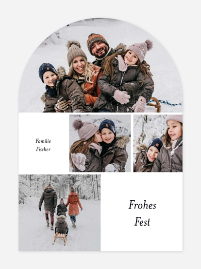 Weihnachtskarte Wintercollage