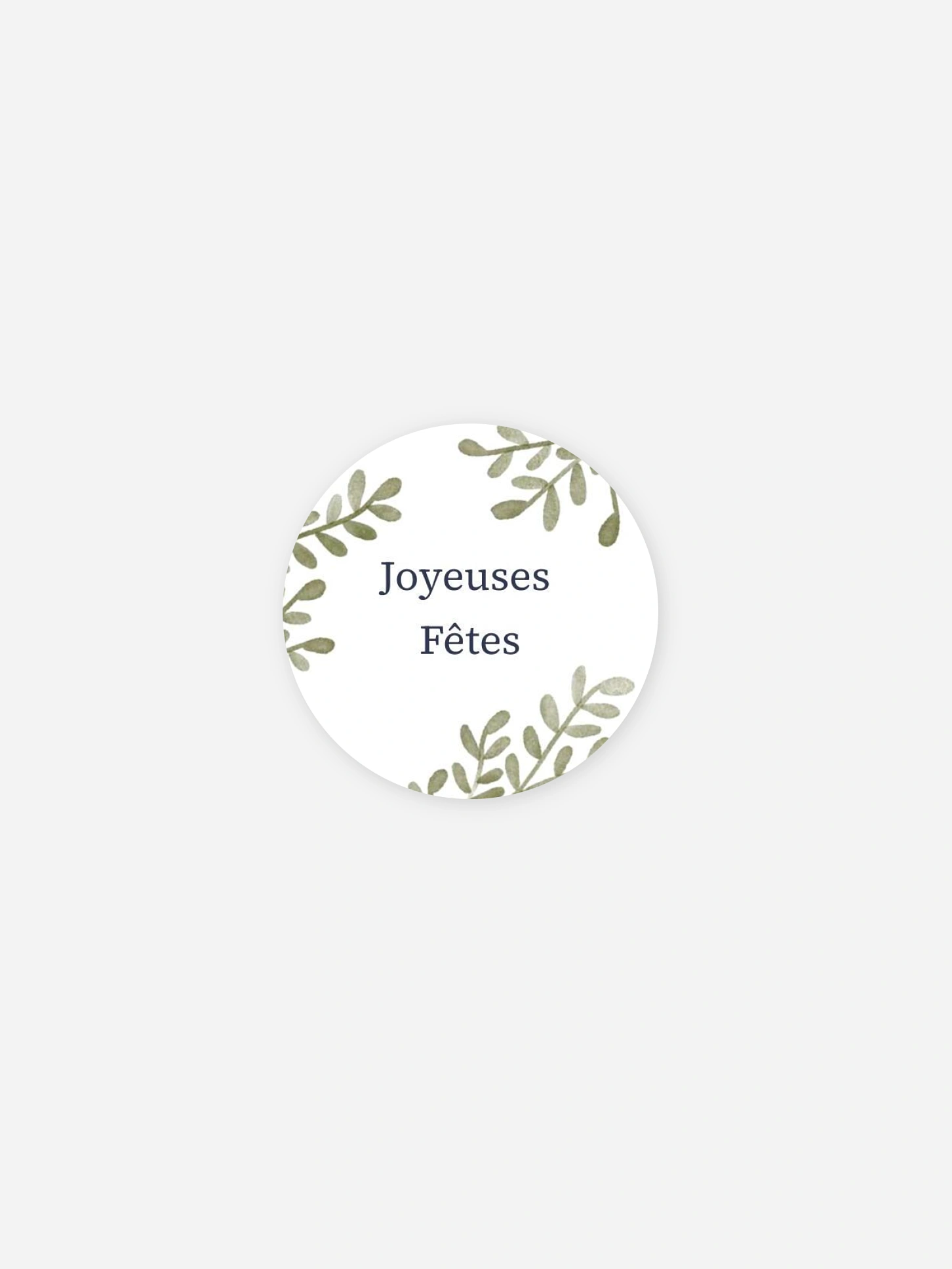 Étiquette cadeau Noël Village enneigé