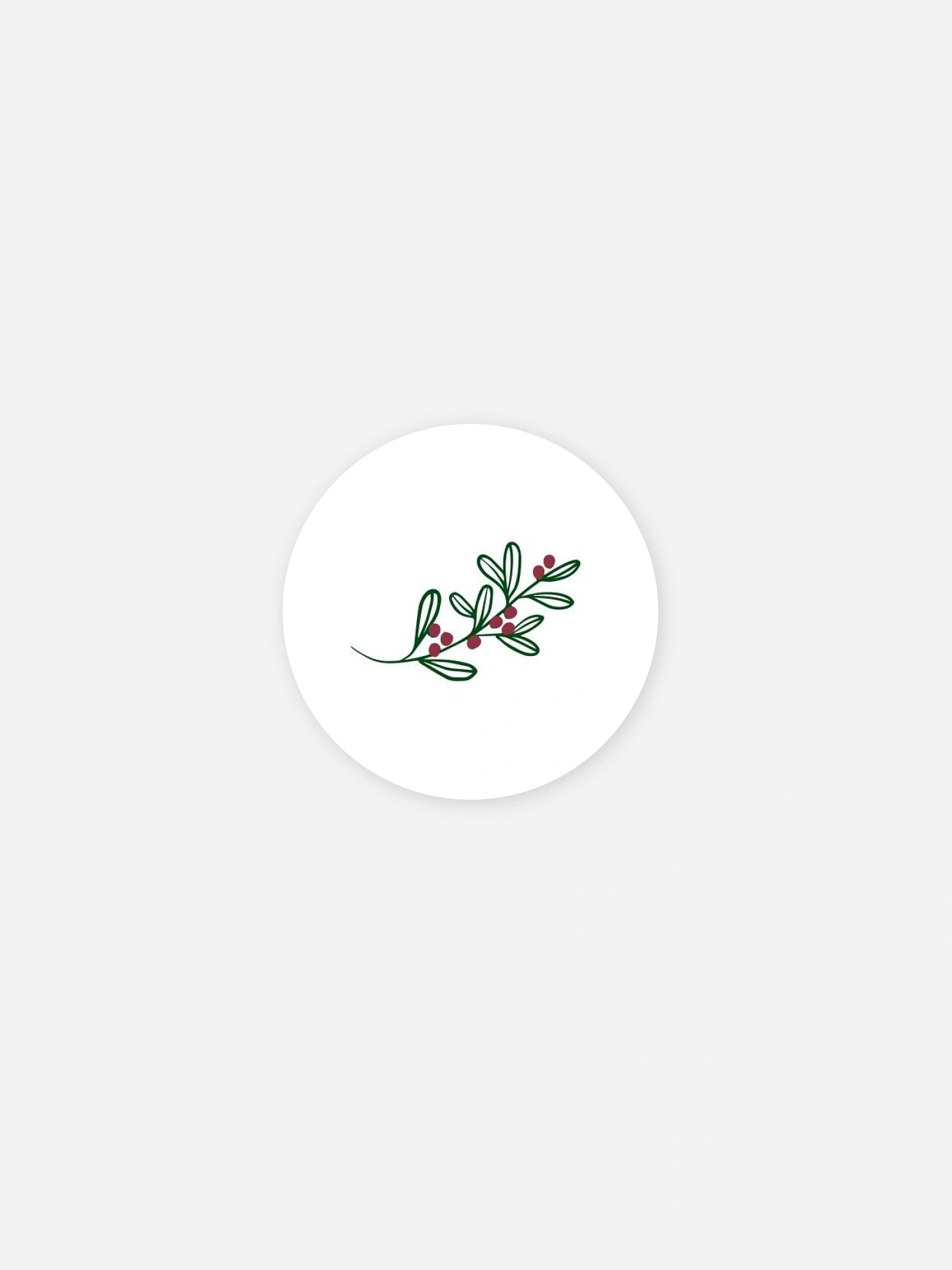 Geschenkaufkleber Weihnachten Mistelzauber