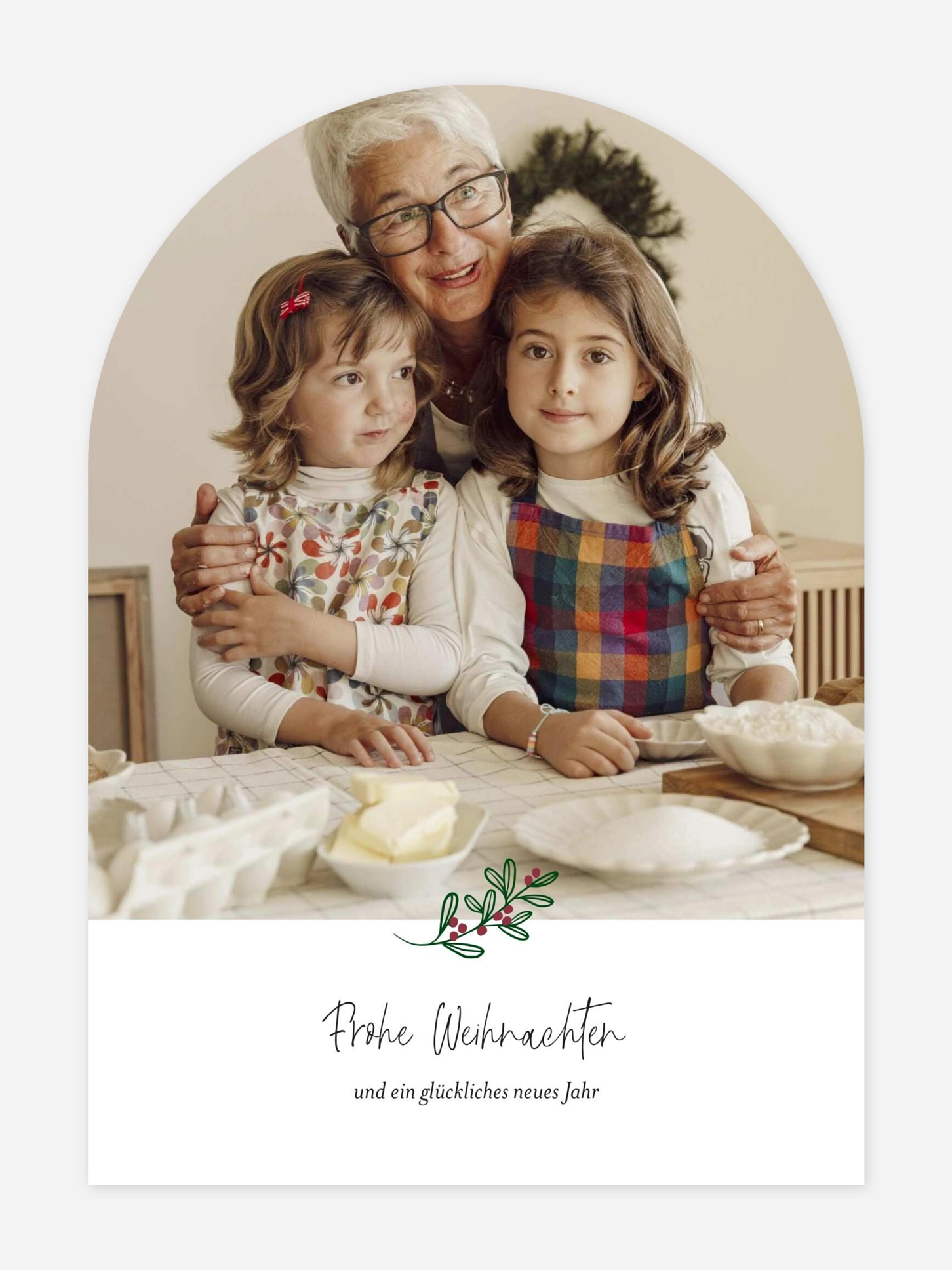 Weihnachtskarte Mistelzauber