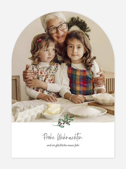 Weihnachtskarte Mistelzauber