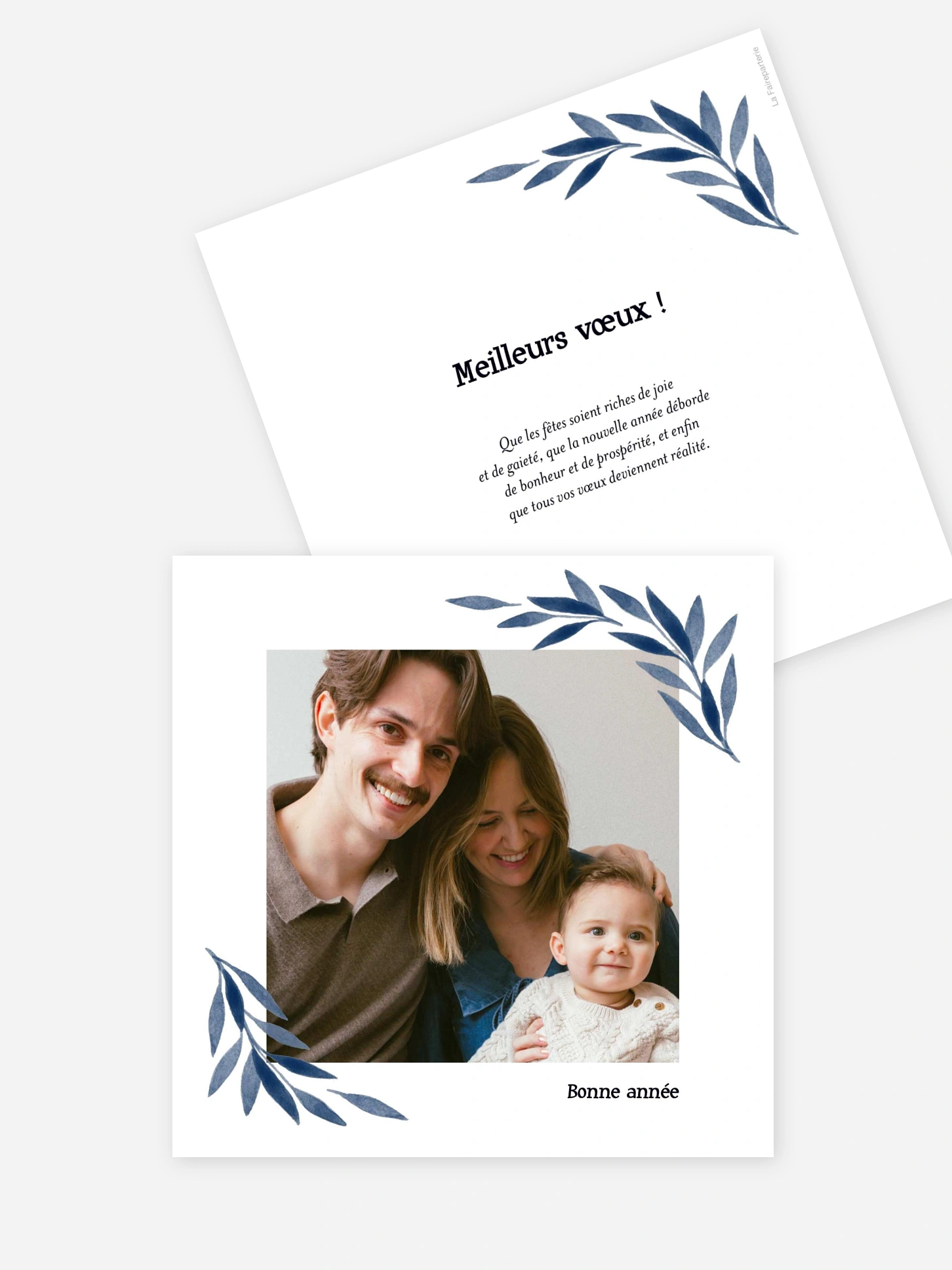 Carte de voeux Feuille d’hiver