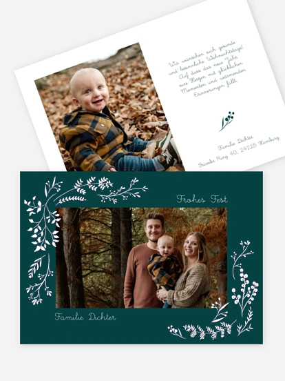 Weihnachtskarte Zweigpoesie