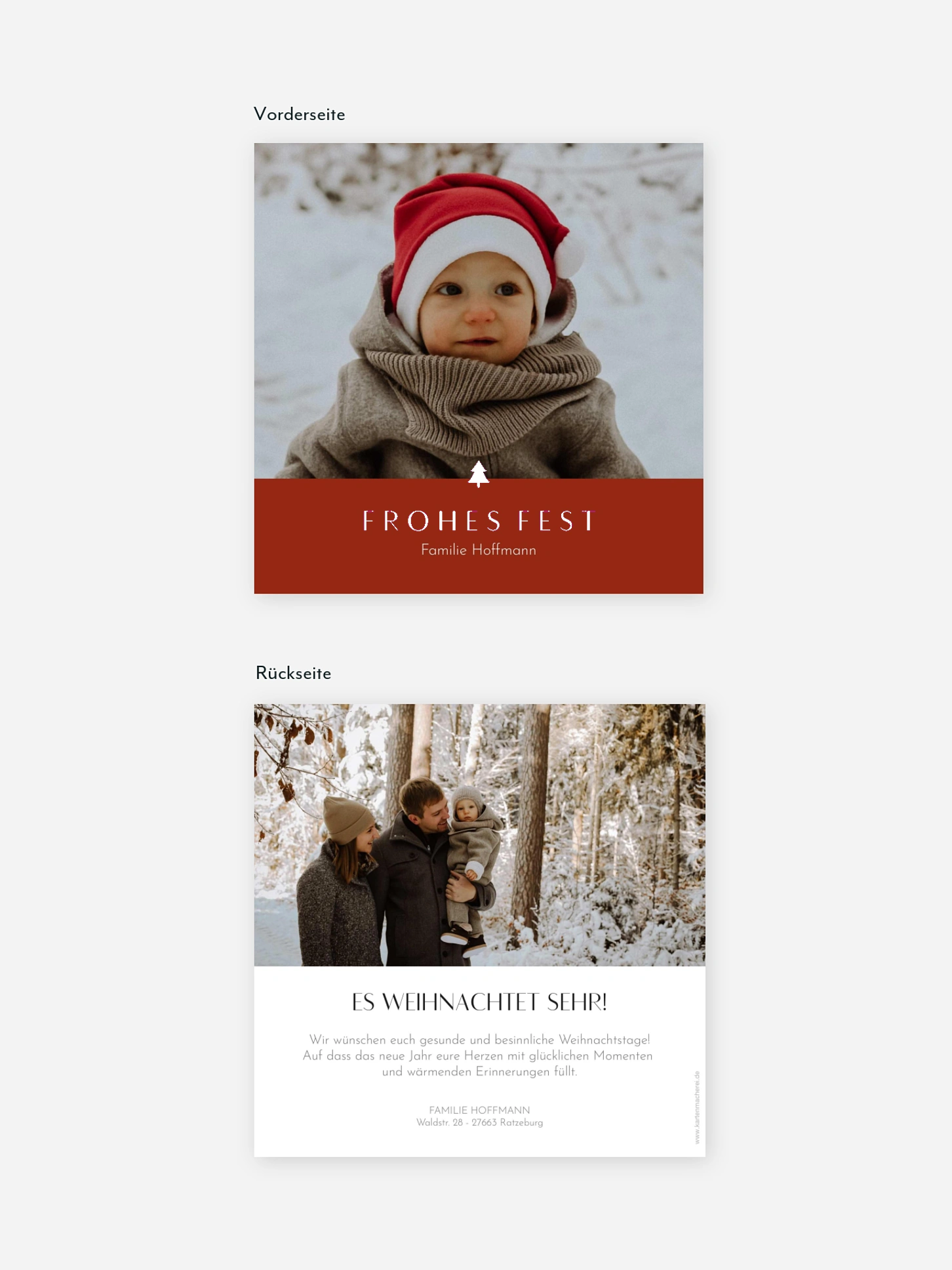 Weihnachtskarte Tannenlicht