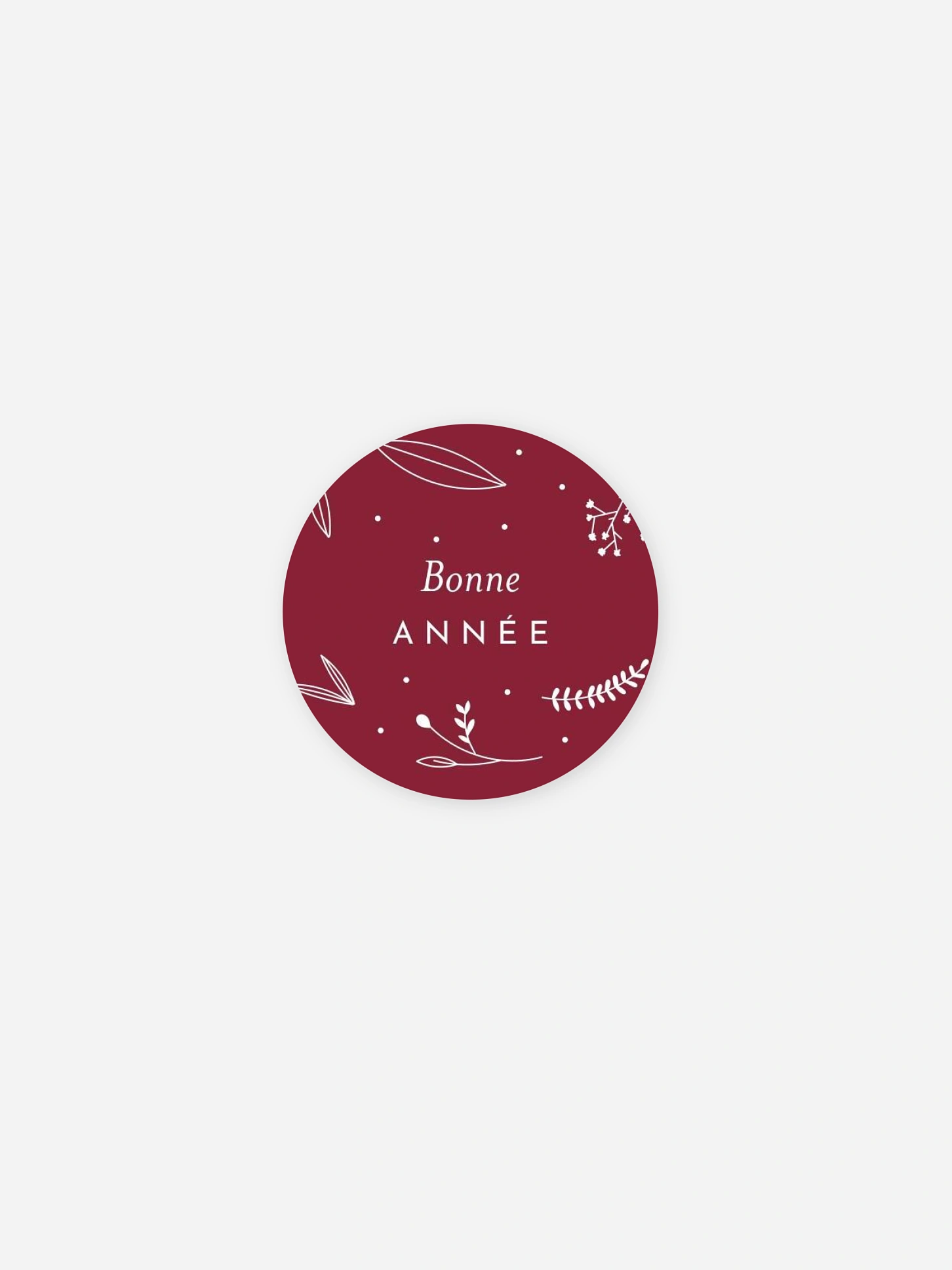 Étiquette cadeau Noël Couronne givrée