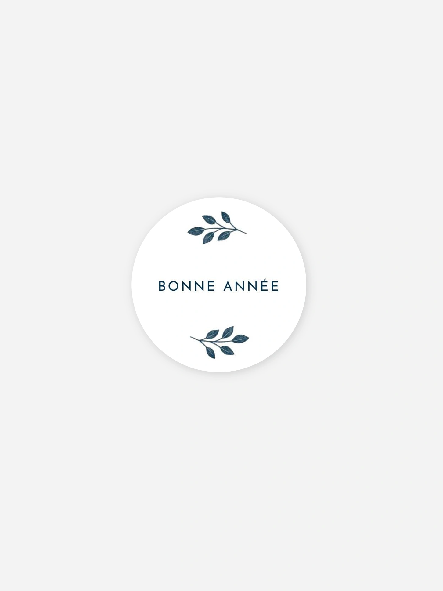 Étiquette cadeau Noël Couronne de saison