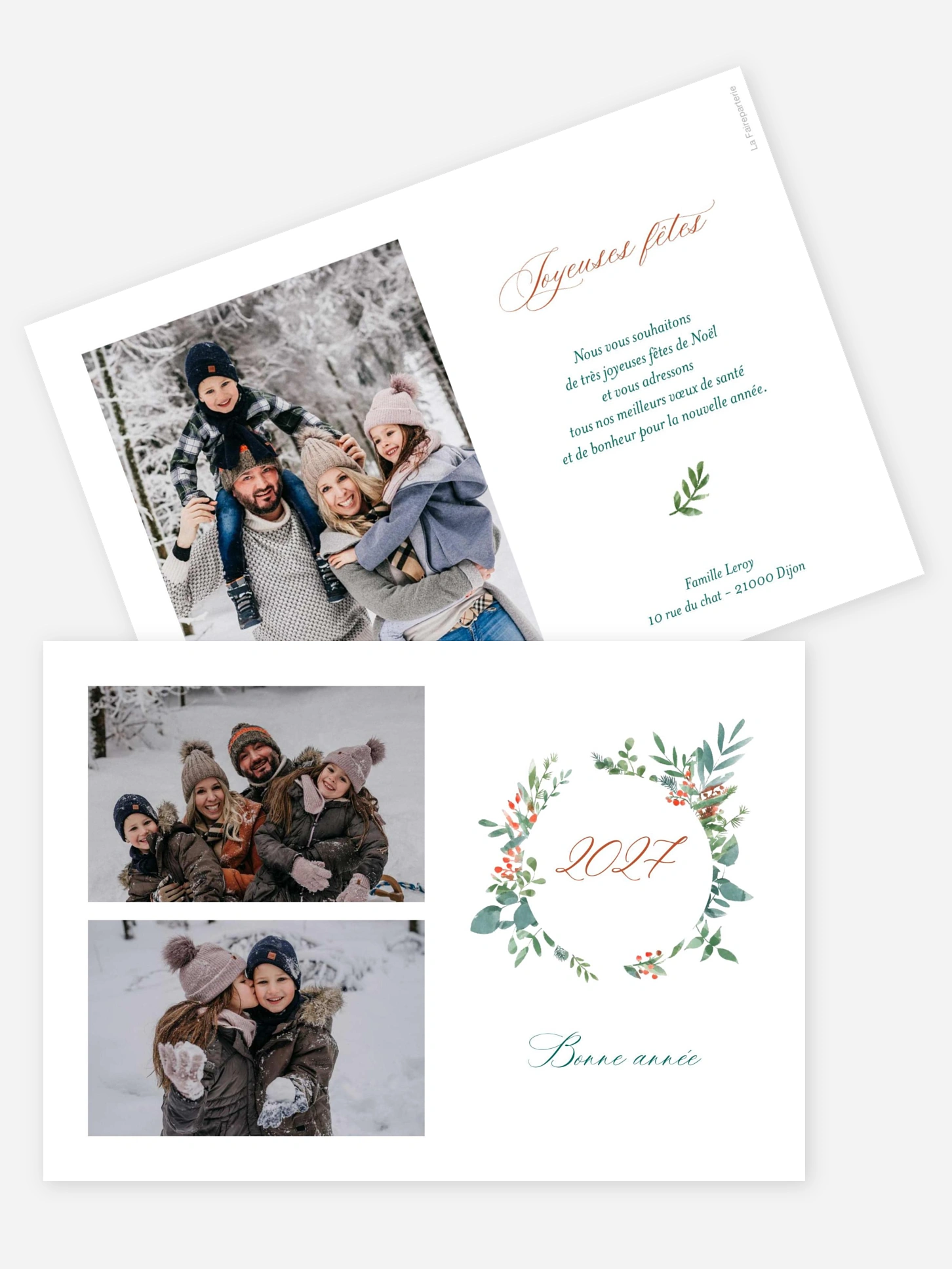 Carte de voeux Soir de Noël