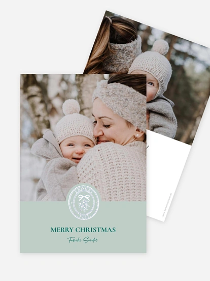 Weihnachtskarte Weihnachtsmedaillon