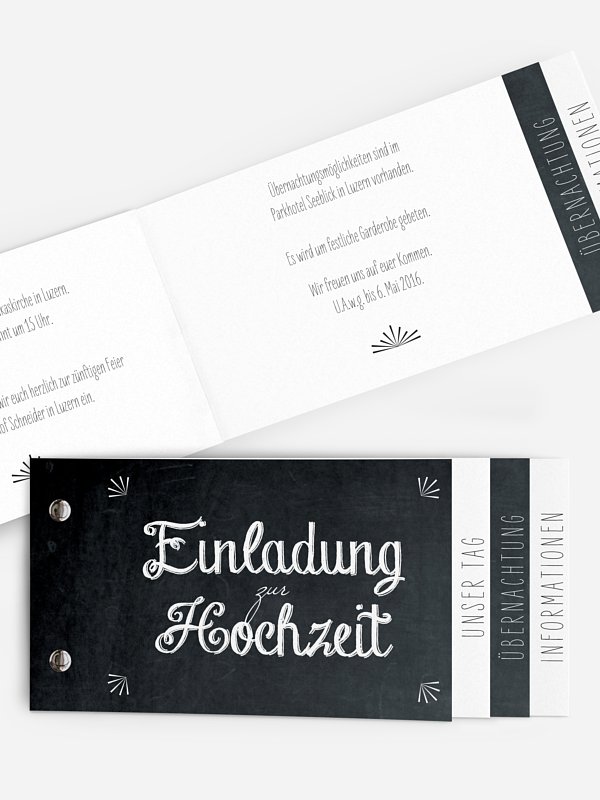 Hochzeitseinladung Tafel