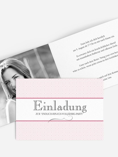 Einladung 18. Geburtstag Prachtvoll