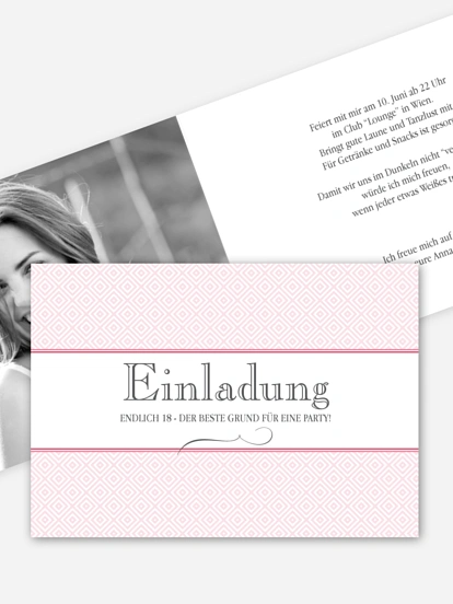 Einladung 18. Geburtstag Prachtvoll