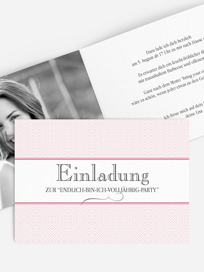 Einladung 18. Geburtstag Prachtvoll