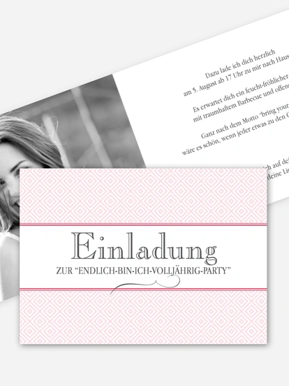 Einladung 18. Geburtstag Prachtvoll