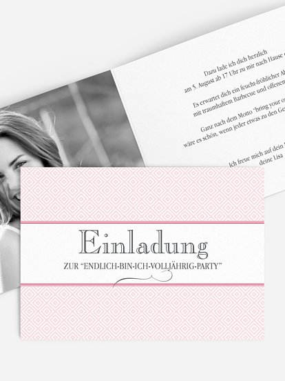 Einladung 18. Geburtstag Prachtvoll