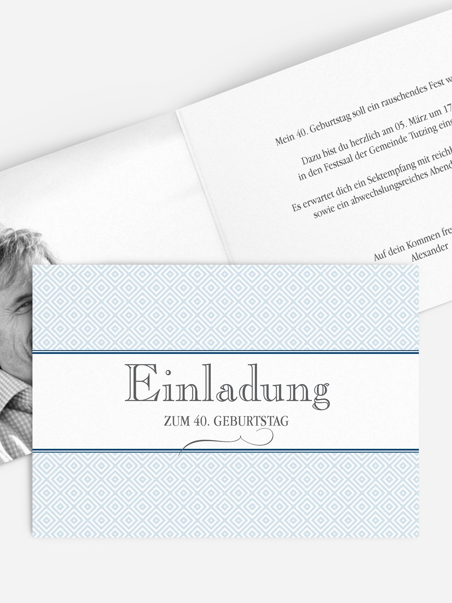 Einladung 40. Geburtstag Prachtvoll