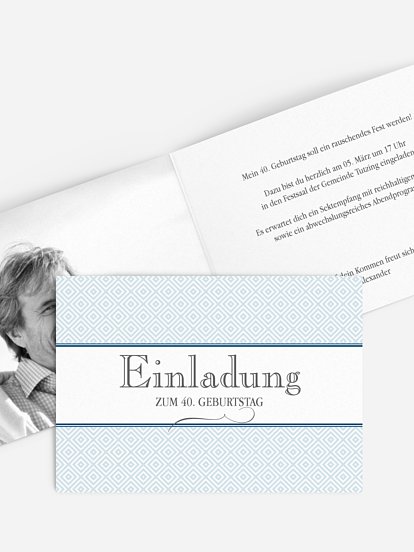 Einladung 40. Geburtstag Prachtvoll