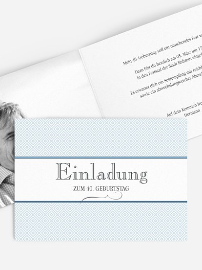 Einladung 40. Geburtstag Prachtvoll