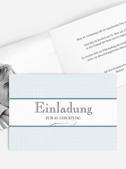 Einladung 40. Geburtstag Prachtvoll