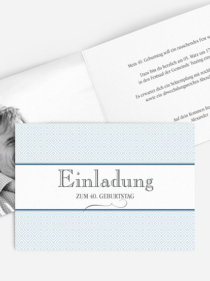 Einladung 40. Geburtstag Prachtvoll