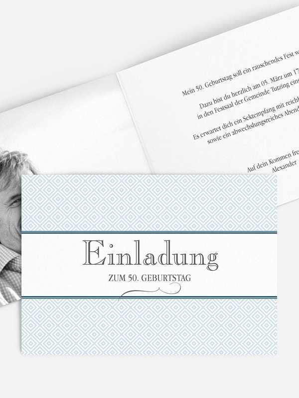 Einladung 50. Geburtstag Prachtvoll