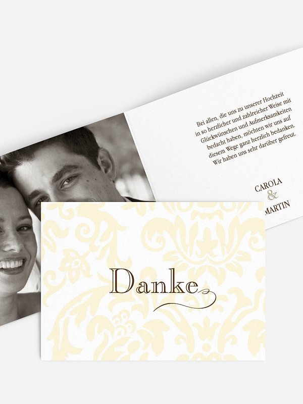 Dankeskarte Hochzeit Prachtvoll