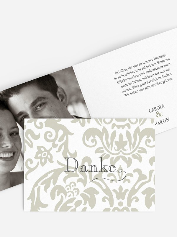 Dankeskarte Hochzeit Prachtvoll