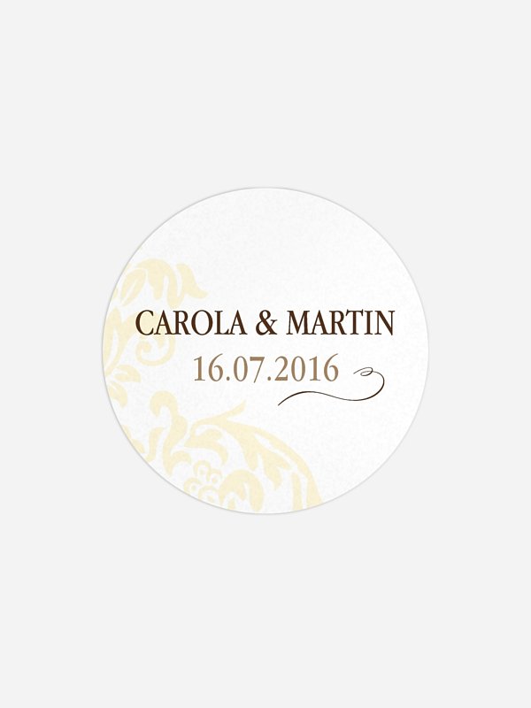 Geschenkaufkleber Hochzeit Prachtvoll
