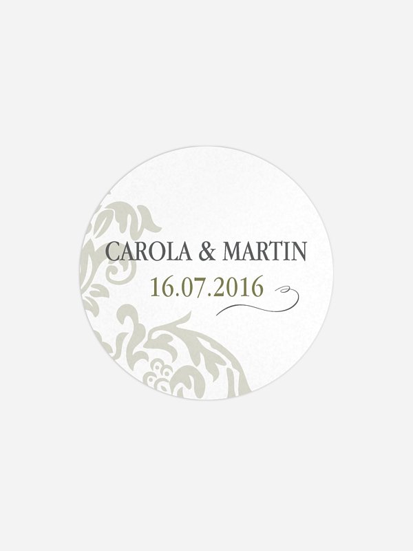 Geschenkaufkleber Hochzeit Prachtvoll