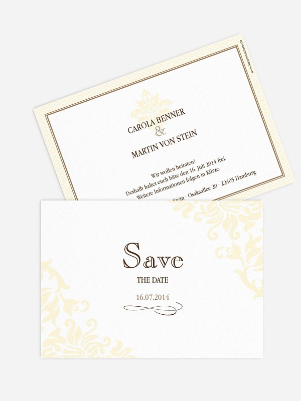 Save-the-Date Karte Prachtvoll