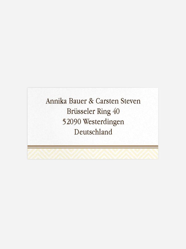 Empfängeraufkleber Hochzeit Prachtvoll