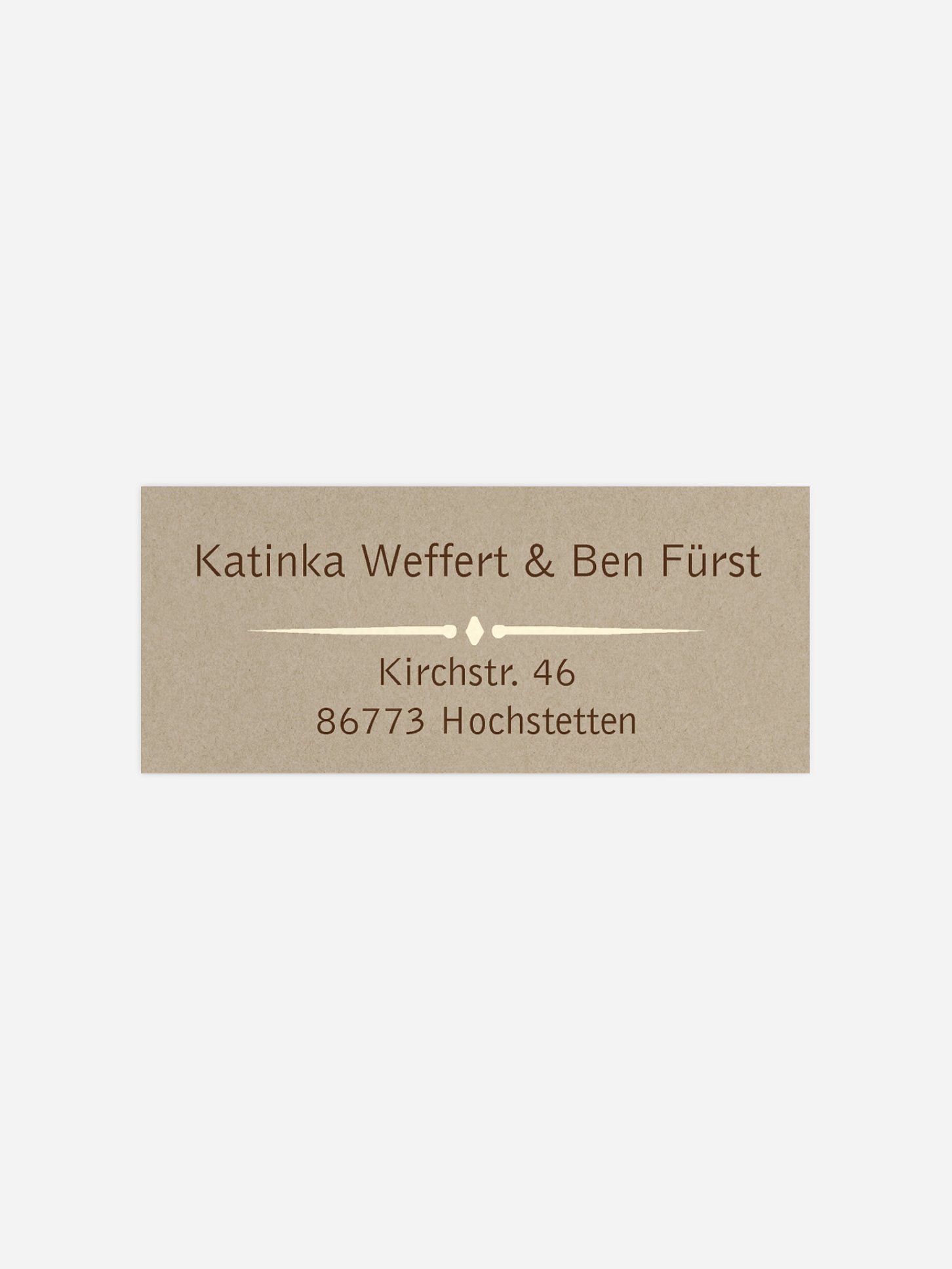 Absenderaufkleber Hochzeit Rustic Love