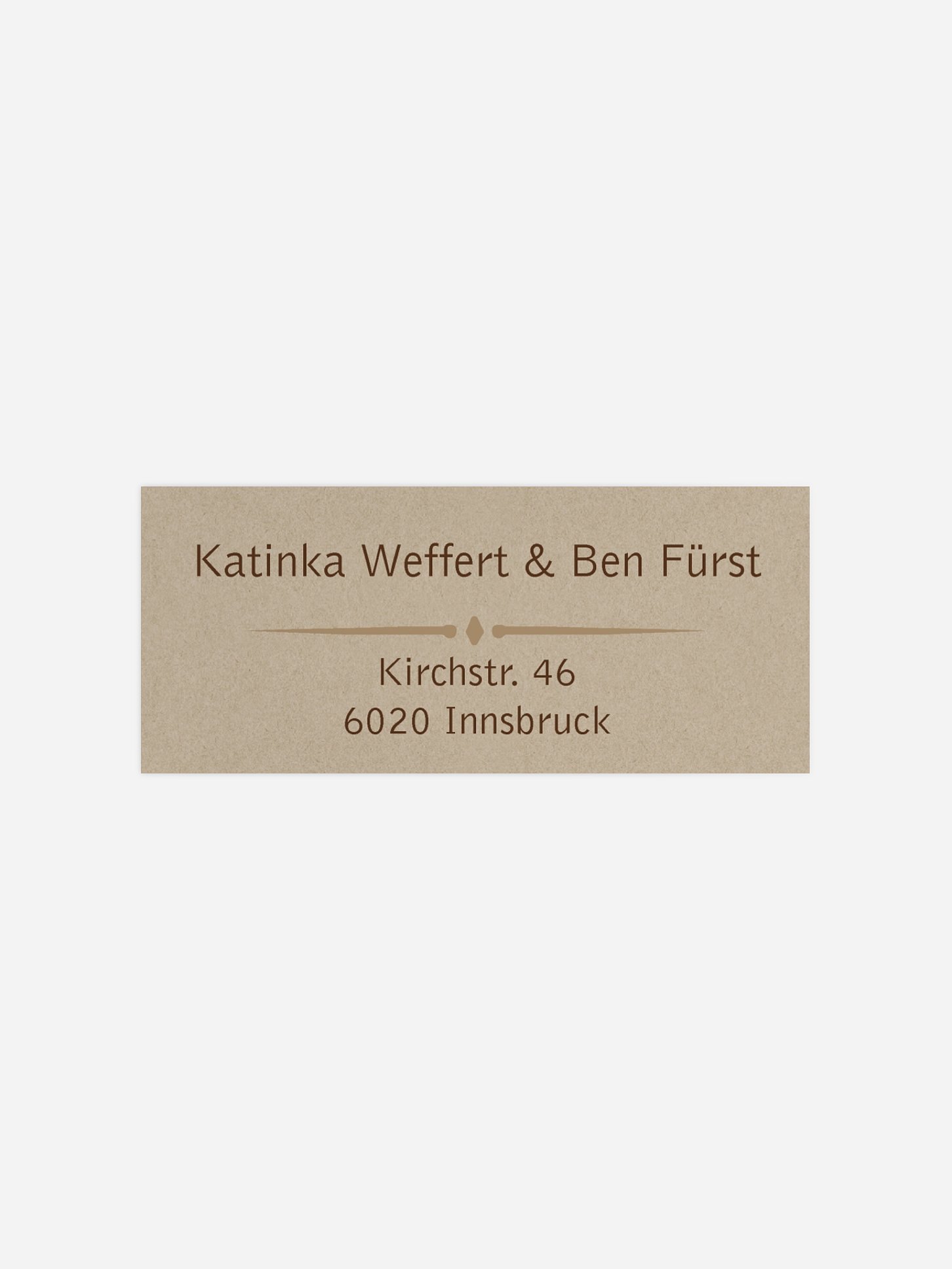 Absenderaufkleber Hochzeit Rustic Love