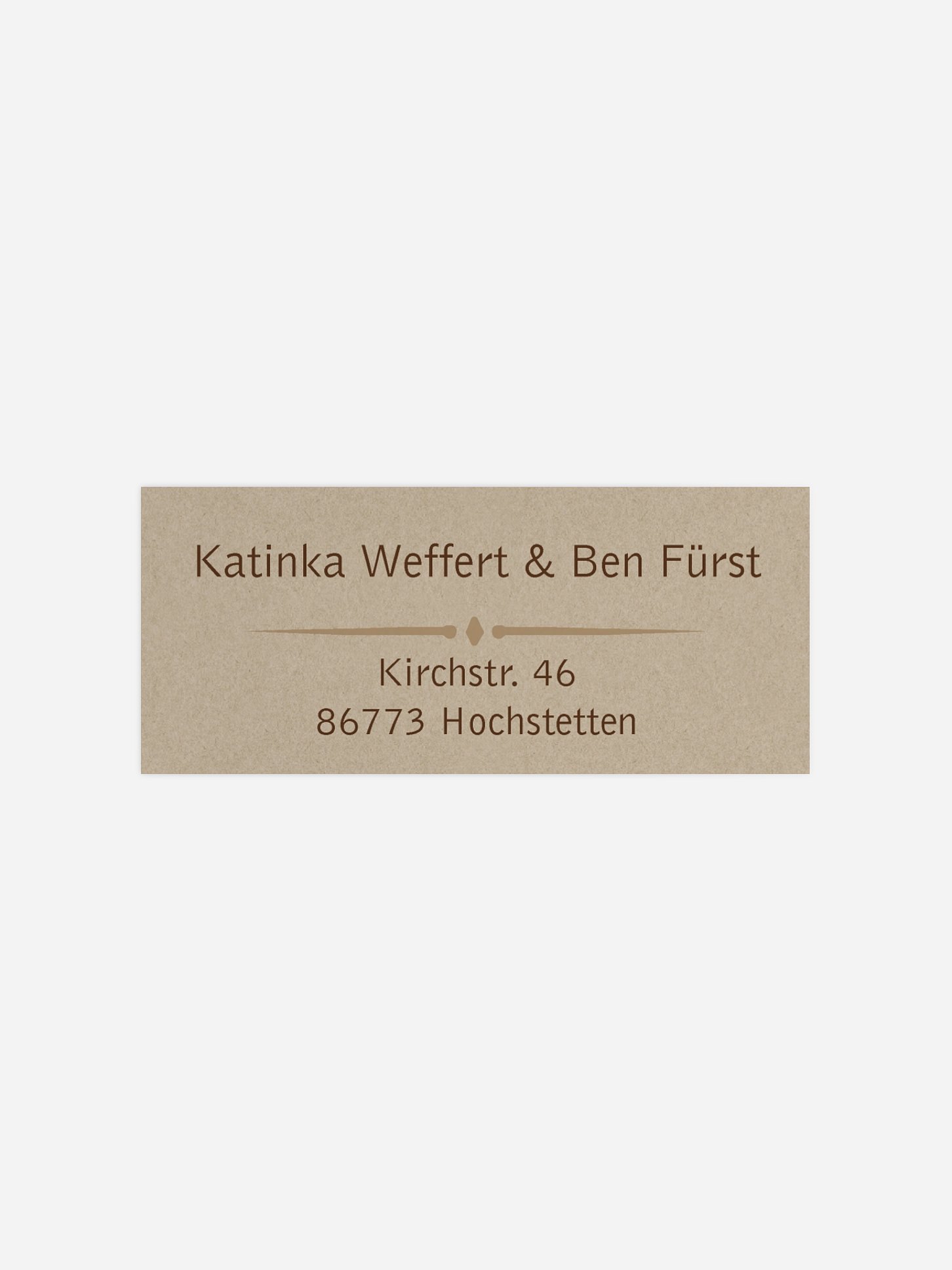 Absenderaufkleber Hochzeit Rustic Love