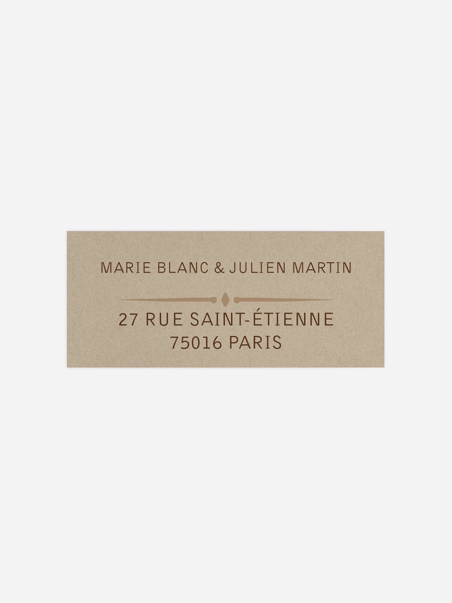 Étiquette expéditeur mariage Rustic Love