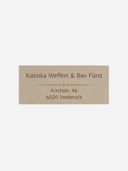 Absenderaufkleber Hochzeit Rustic Love