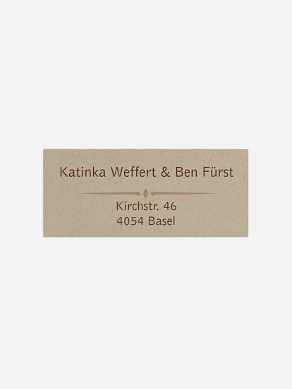 Absenderaufkleber Hochzeit Rustic Love