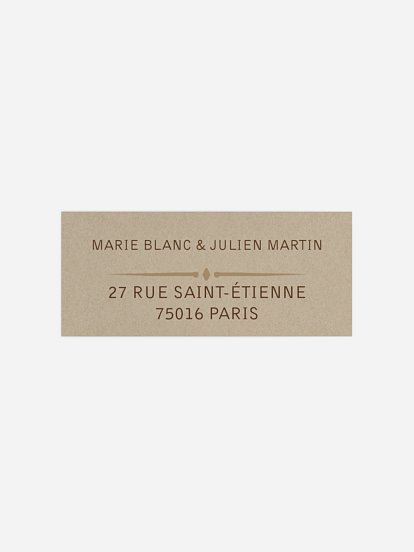 Étiquette expéditeur mariage Rustic Love