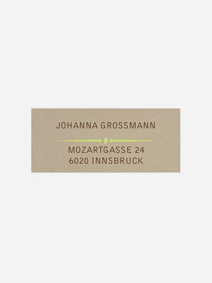 Absenderaufkleber Party Rustic Love