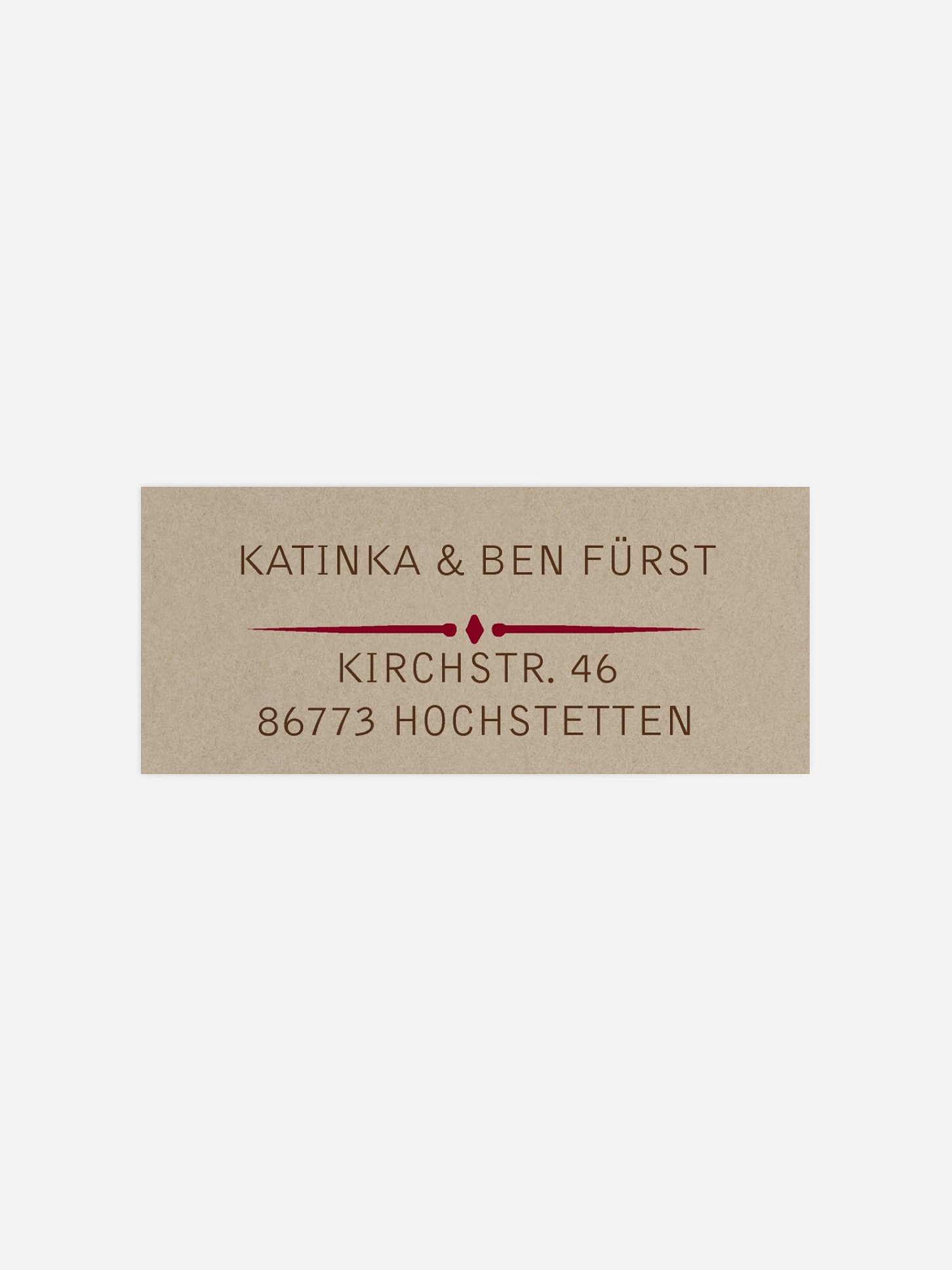 Absenderaufkleber Weihnachten Rustic Love