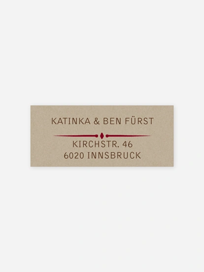 Absenderaufkleber Weihnachten Rustic Love