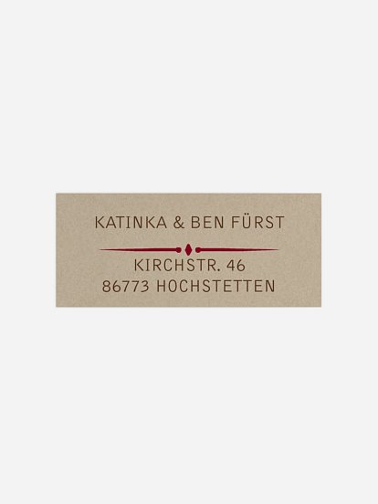 Absenderaufkleber Weihnachten Rustic Love