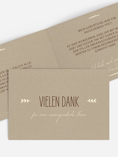 Dankeskarten zum Geburtstag Versand in 12 Tagen