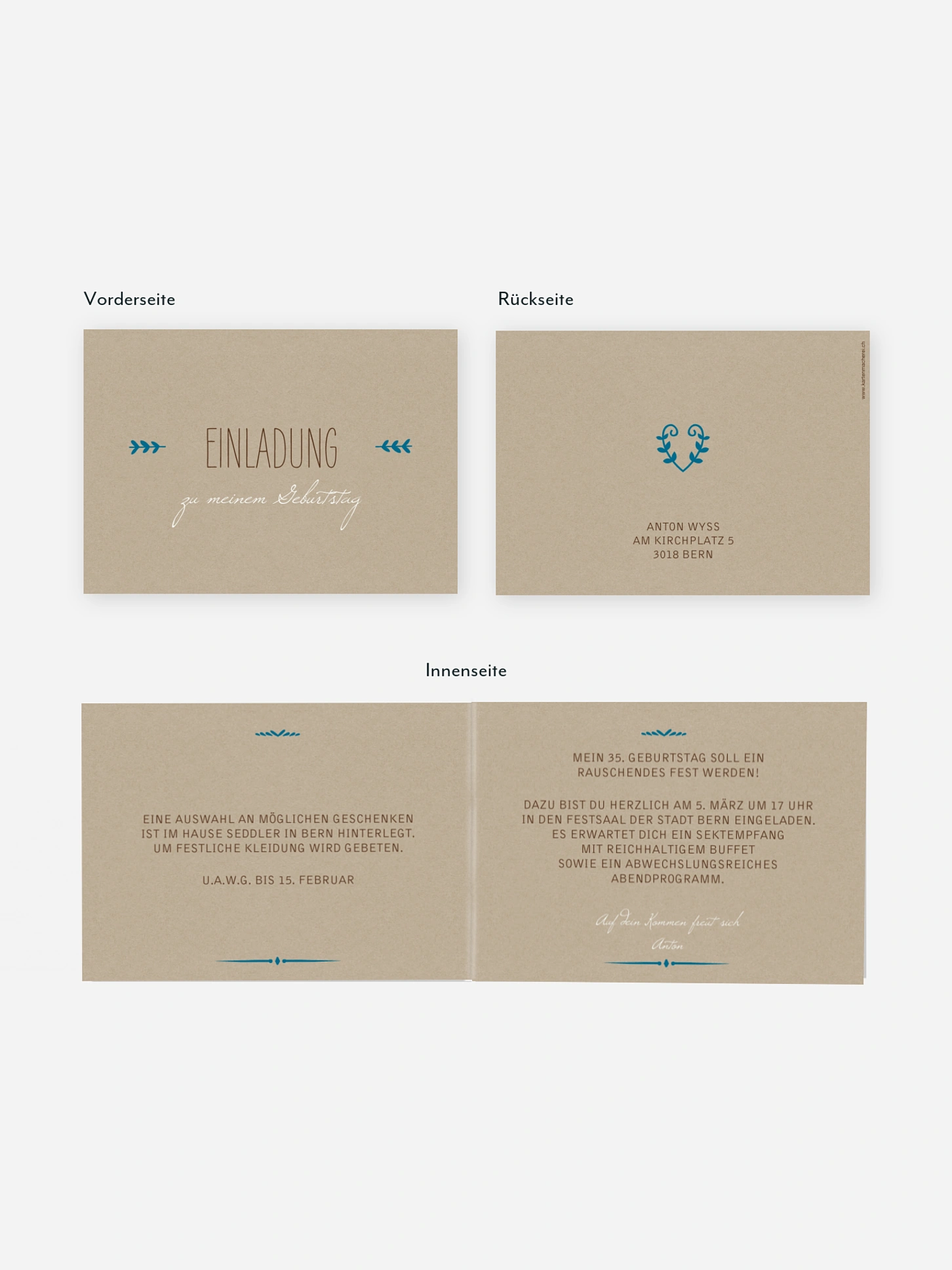 Geburtstagseinladung Rustic Love