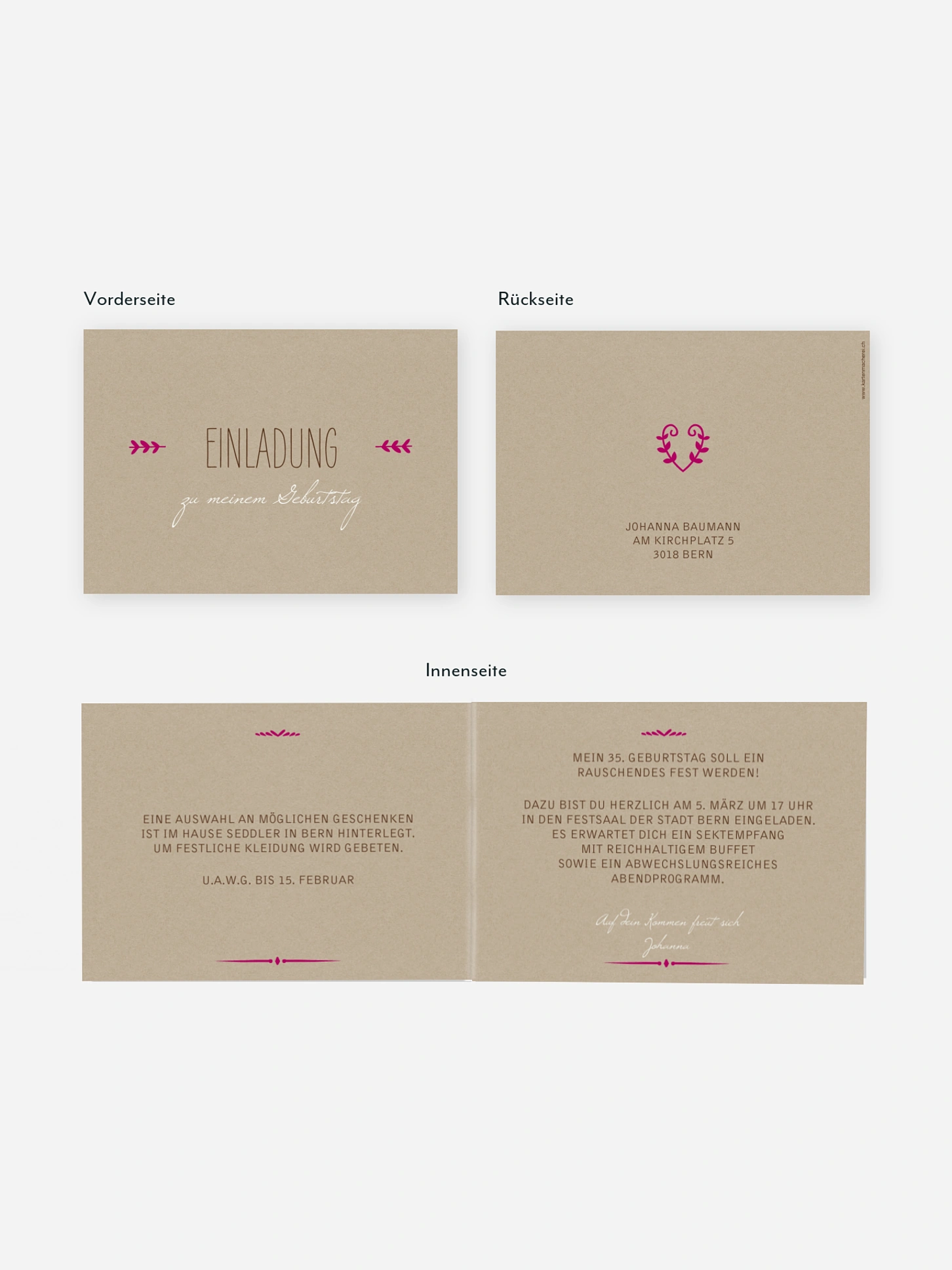 Geburtstagseinladung Rustic Love