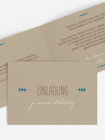 Geburtstagseinladung Rustic Love